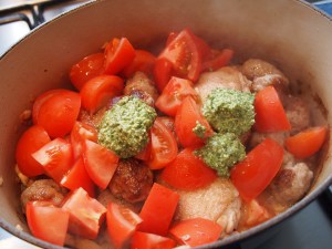 Pesto casserole in the pot Pesto casserole in the pot