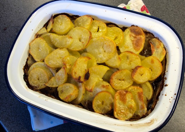 Slow cooked oxtail hotpot