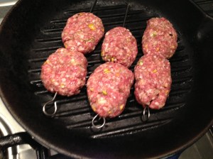 Raw lamb koftas