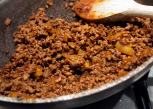 Mince and onion mix