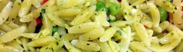 Wild garlic with Orzo