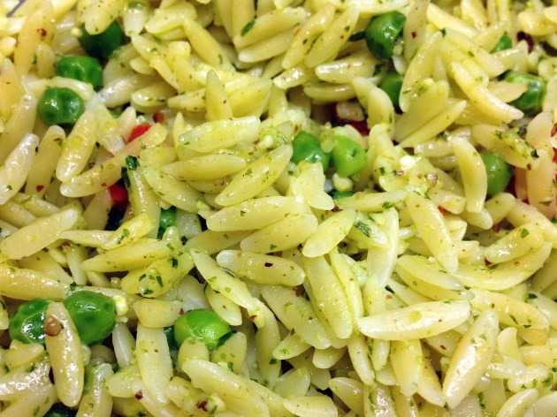 Wild garlic with Orzo