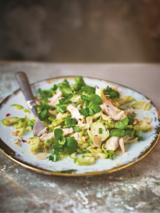 Sprout, chicken and pecorino winter salad recipe M&S