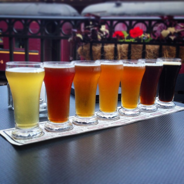 Beers at Triumph Brewery, New Hope, PA